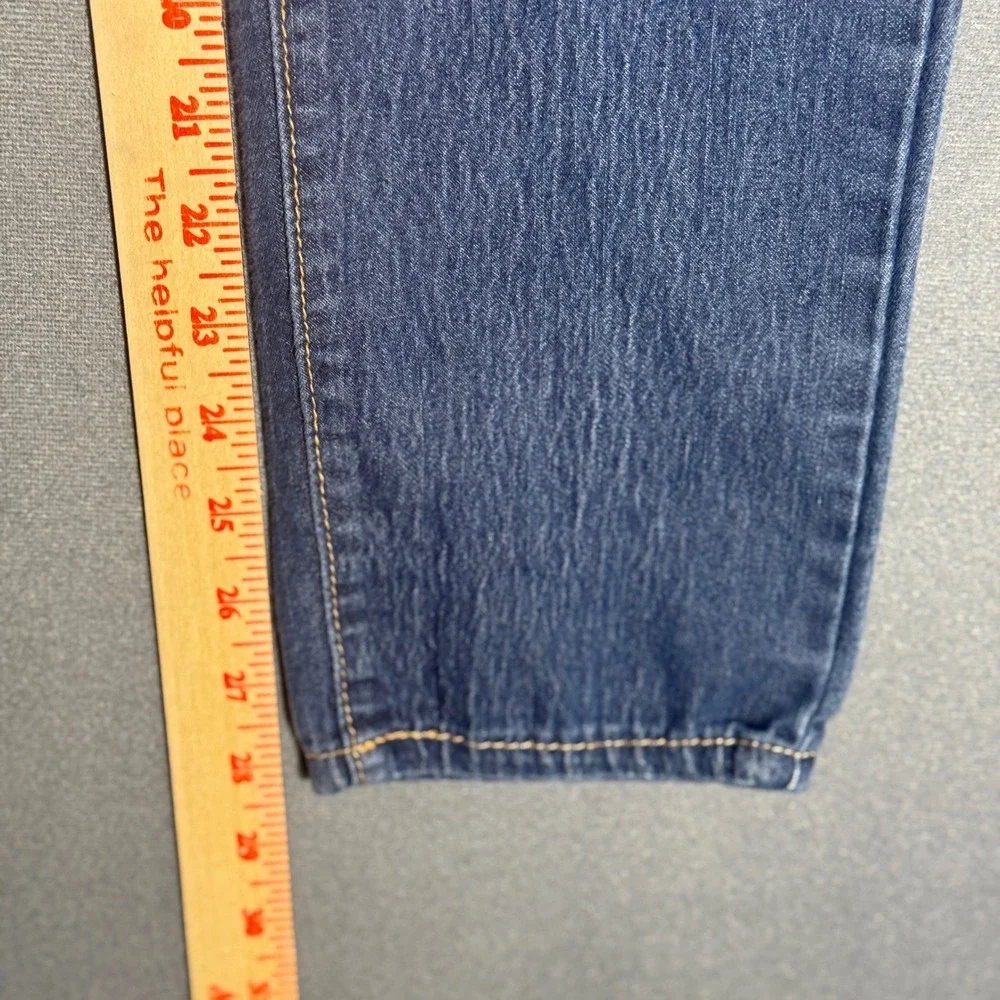 Mudd Jeans Girls 16 Blue 6BM31217 Slim Leg Stretch Denim Embroidered Pockets see